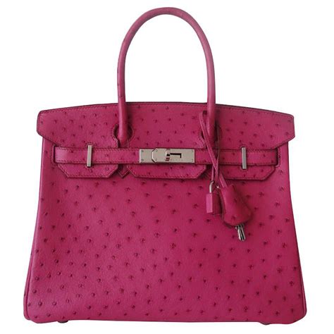 hermes pelle di struzzo grigia|Borse e pochette da donna .